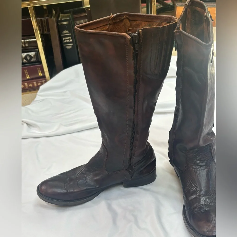 Bed Stu brown knee high boots size 9.5 leather tall - Picture 3 of 8